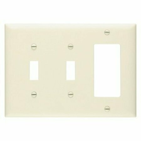 PASS & SEYMOUR Combination Wallplate, 3 -Gang, Nylon, Light Almond TP226LA